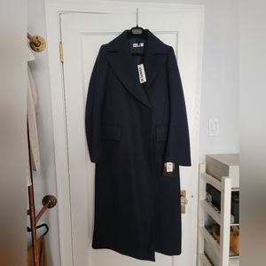 NWT Brand New Jil Sander Long Wool Coat Navy Blue Size 36 $4570
